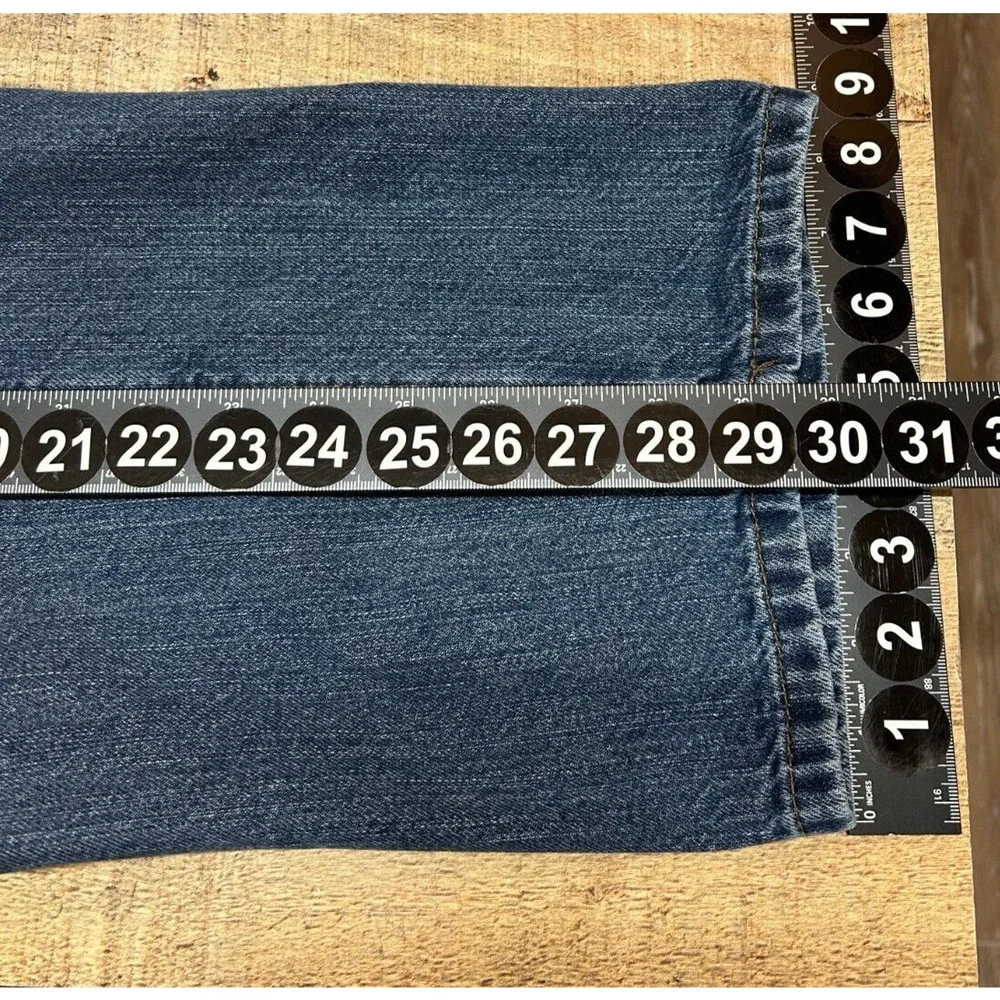 Carhartt Jeans Womens 20 Blue Measures 39X30 Hi Rise Straight Leg Dark‎ Wash